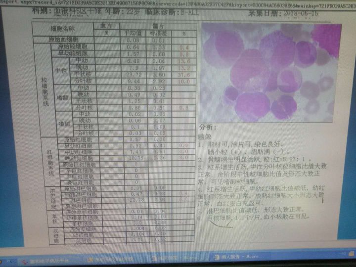 抽了很多血,做骨髓穿刺等一系列检查,结果出来,我犹如五雷轰顶,我怎么