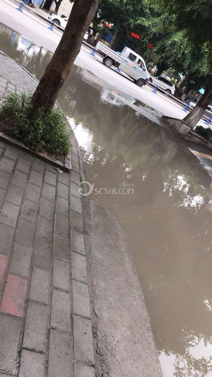 瑞丰花园小区路口一下雨就是积水