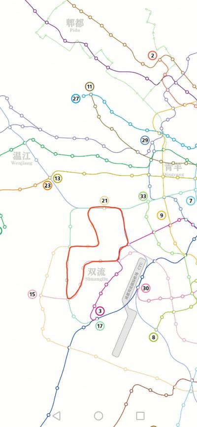 目前新地铁规划正在公示,21号线从九江北出发往西,穿过蛟龙港后走双流