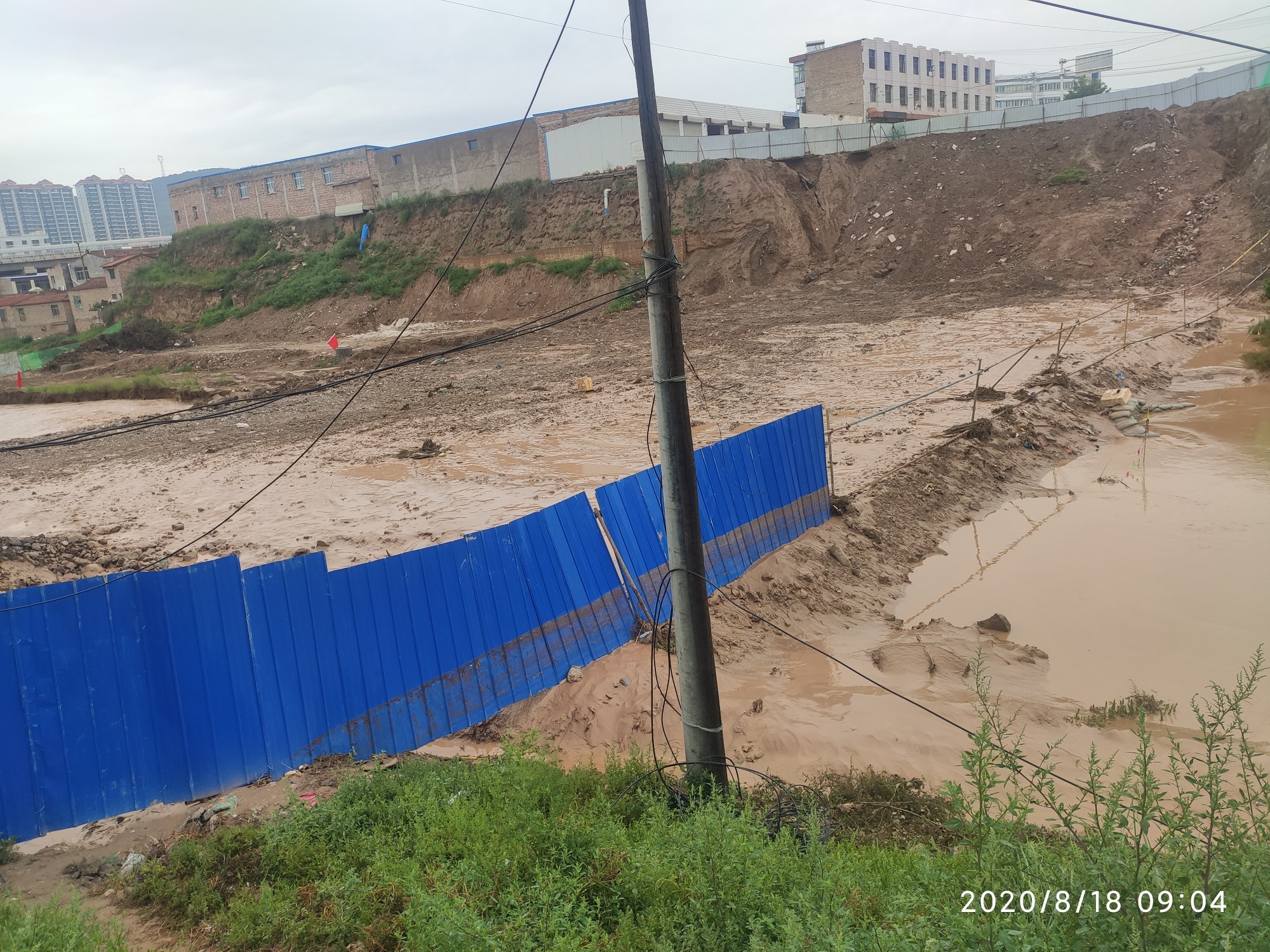 施工方施工淹没农民土地及农作物 - 白银市委书记苏君 - 白银市