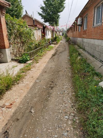 农村土路坑洼不平,泥泞不堪