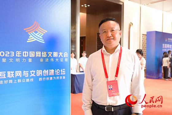 陕西省西安市委宣传部副部长、文明办主任王辉。人民网 黄东仪摄