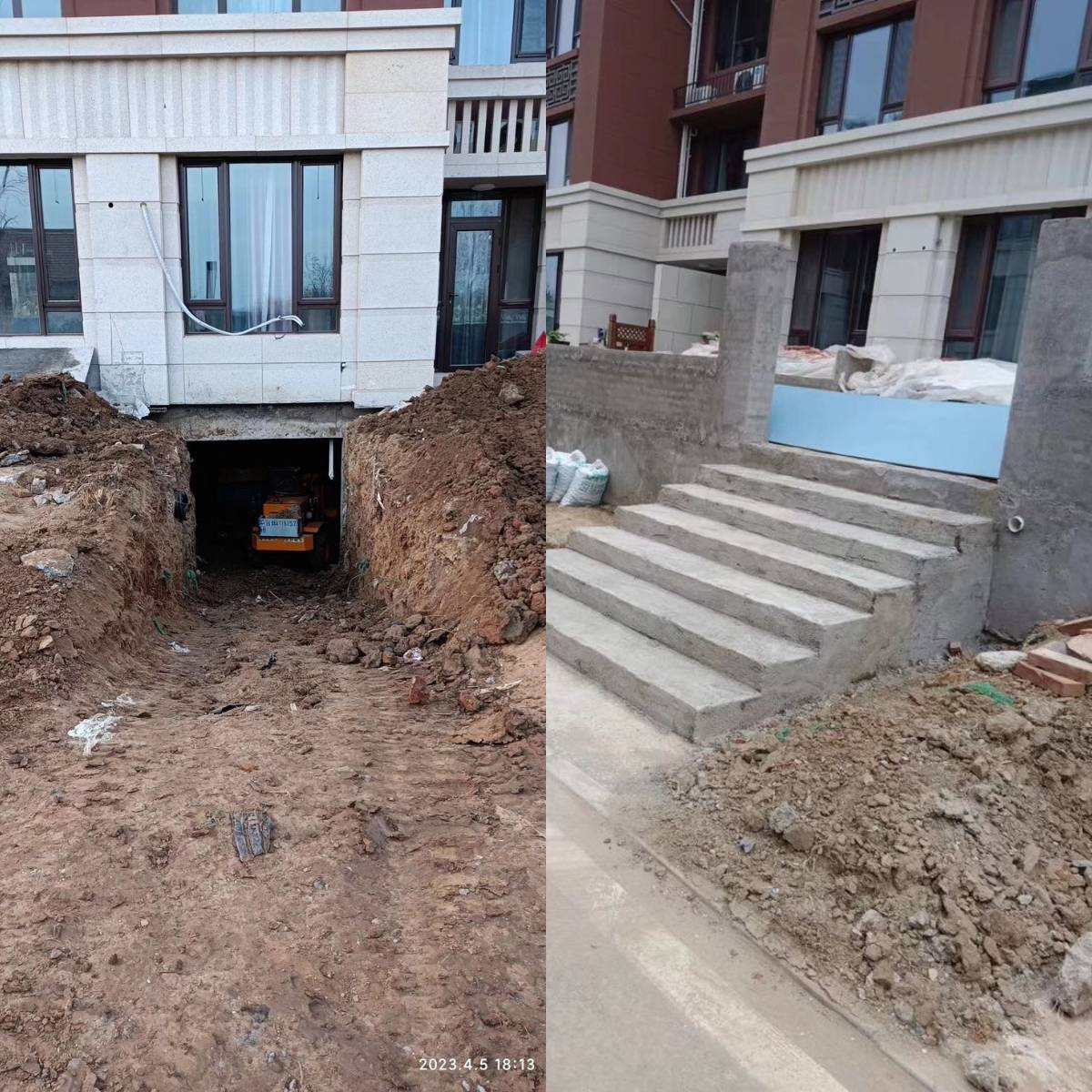 2023年6月,鸿坤山语住户提供违建现场图。(受访者供图)